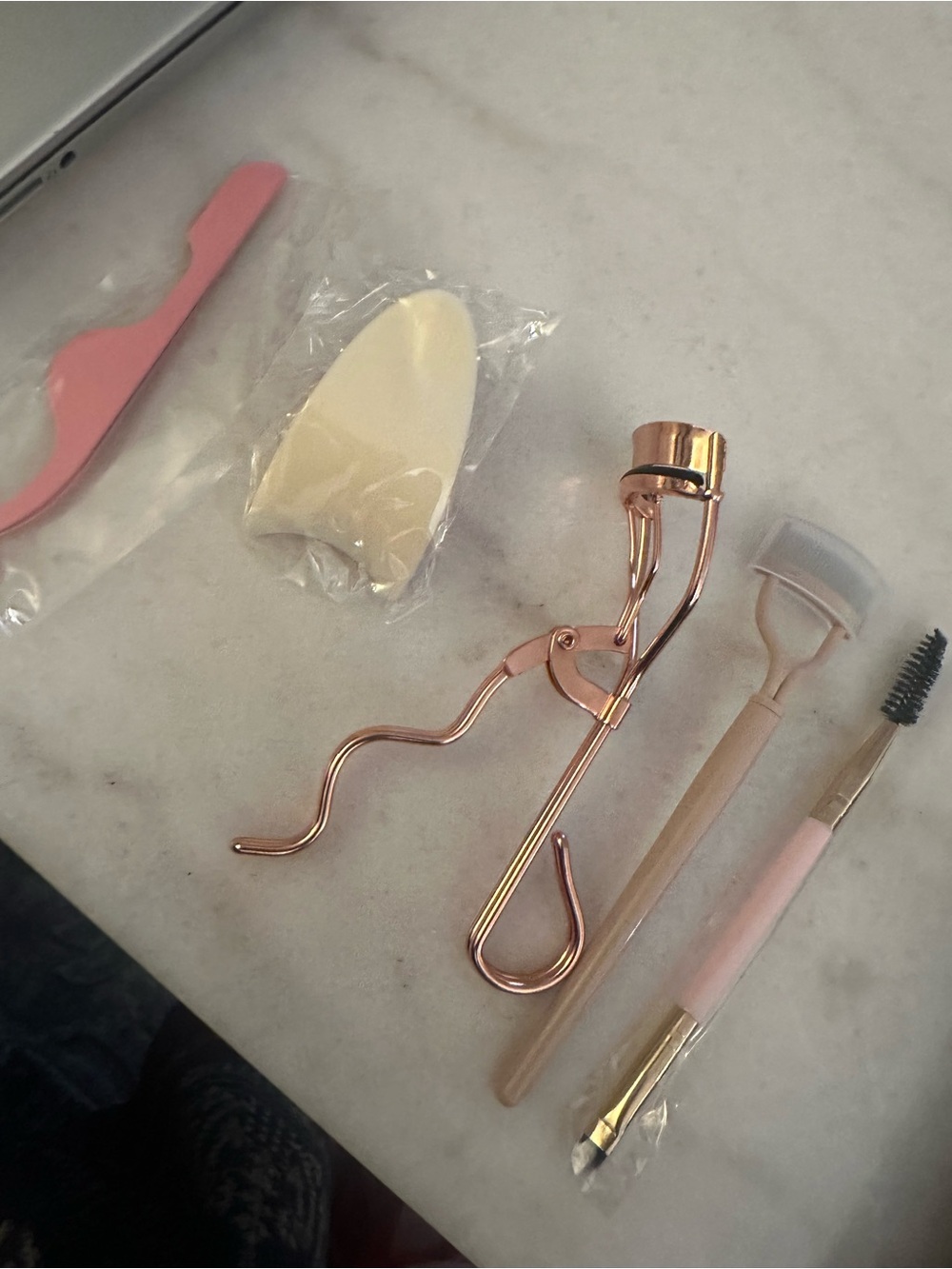 Rose Gold Eyelash Curler and Brush Set - Women Accessories